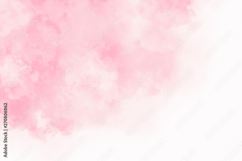 Abstract pink watercolor with cloud texture background