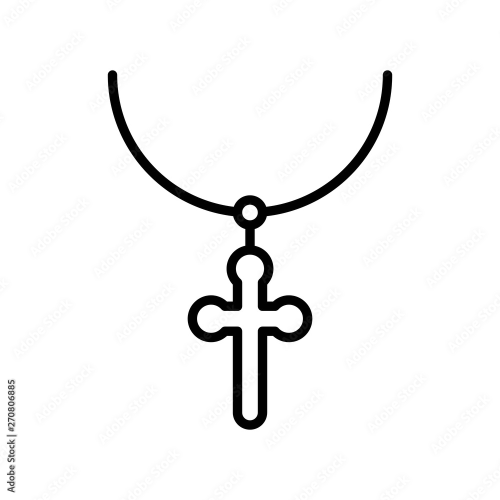 Necklace vector illustration, Isolated line style icon Necklace vector illustration, Isolated line style icon