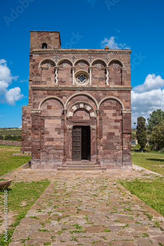 The exquisite church of Nostra Signora di Tergu, province of Sassari , Sardinia, Italy. One of the most outstanding examples of Romanesque architecture in the island