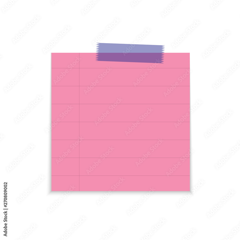 sticky paper note with empty space for text, vector illustration sticky paper note with empty space for text, vector illustration