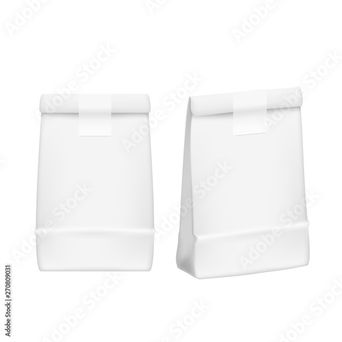 Blank White Take Away Food Box Mock Up Cardboard Package