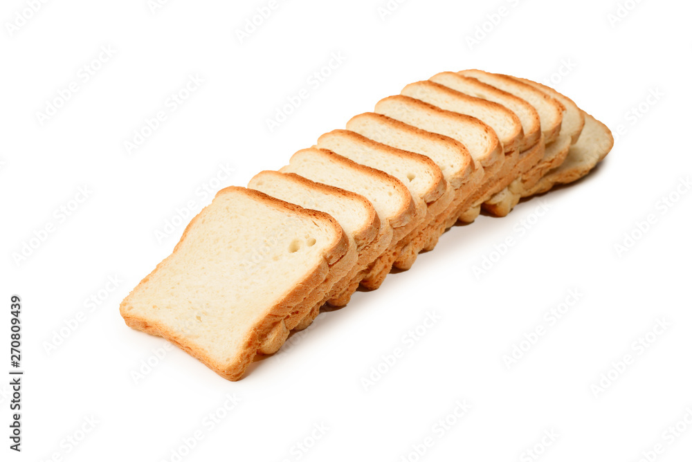 Bread slices isolated on white background. Bread slices isolated on white background.