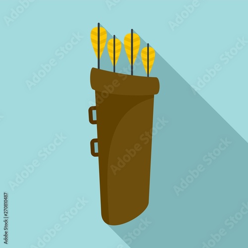 Arrow back bag icon. Flat illustration of arrow back bag vector icon for web design