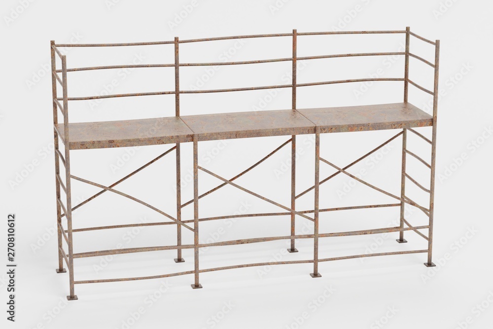 Realistic 3D Render of Metal Scaffolding Realistic 3D Render of Metal Scaffolding