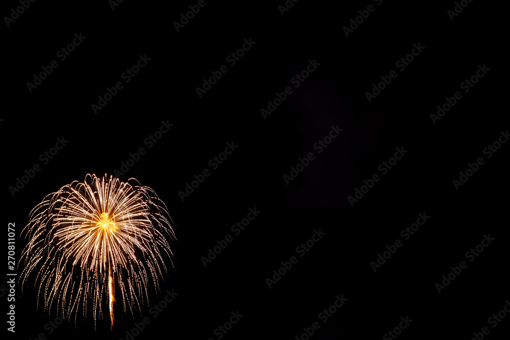 fireworks on black background