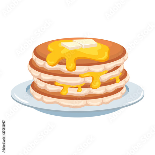 sweet pancakes with maple syrup