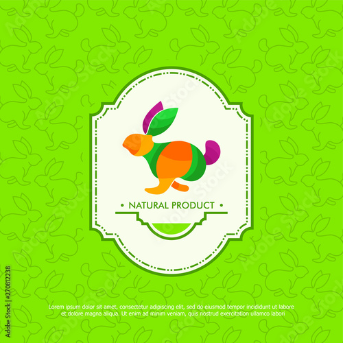 Rabbit Logo Template, can use for landing page, template, ui, web, mobile app, poster, banner, flyer, stickers. EPS 10