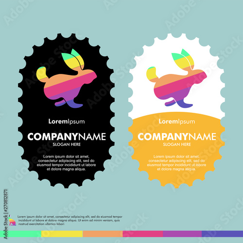Rabbit Logo Template, can use for landing page, template, ui, web, mobile app, poster, banner, flyer, stickers. EPS 10