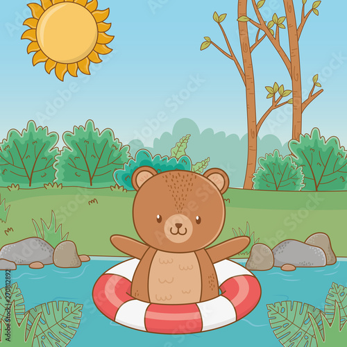 cute animal enjoying summer vacations