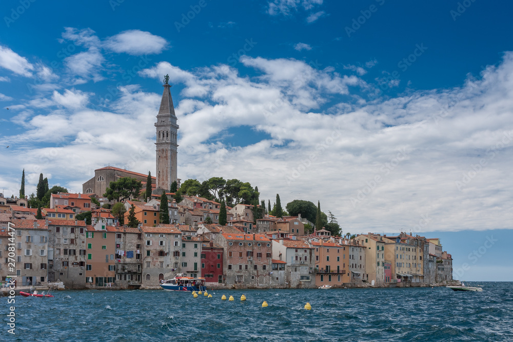 Old town Rovinj in Croatia in the summer day.