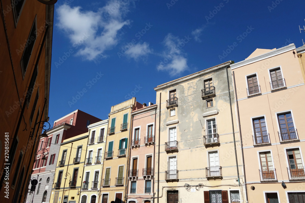 Sardinien Cagliari Häuserfassaden