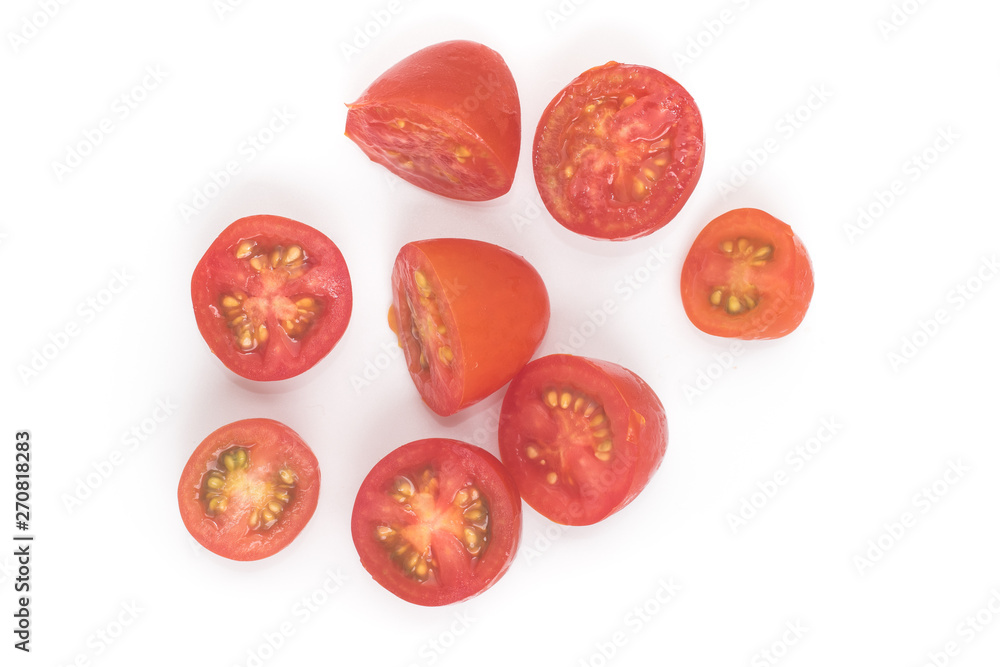 Cherry tomatoes cut in half Cherry tomatoes cut in half
