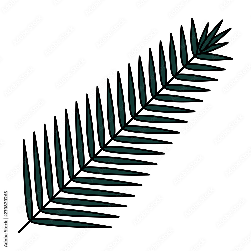 summer poster with tropical and exotic leaf plant summer poster with tropical and exotic leaf plant