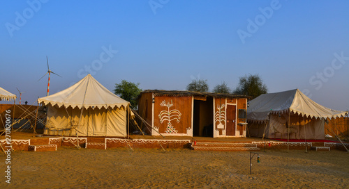 Luxury camping tents on Thar Desert