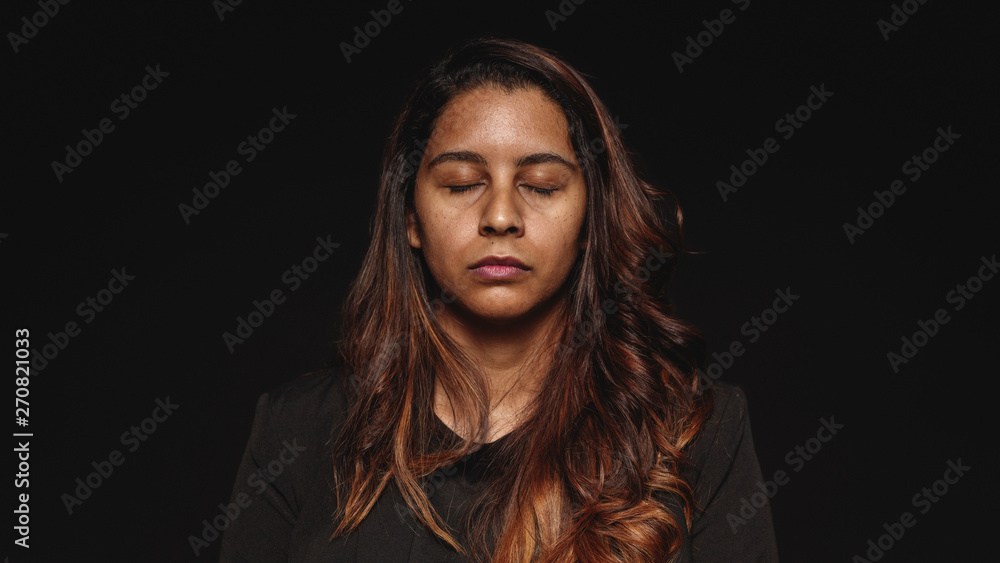 Young woman with brown hair