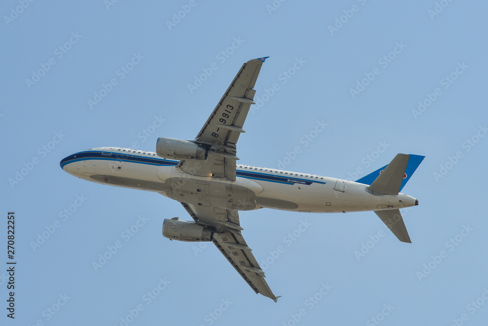 Airplane taking off from the airport Airplane taking off from the airport