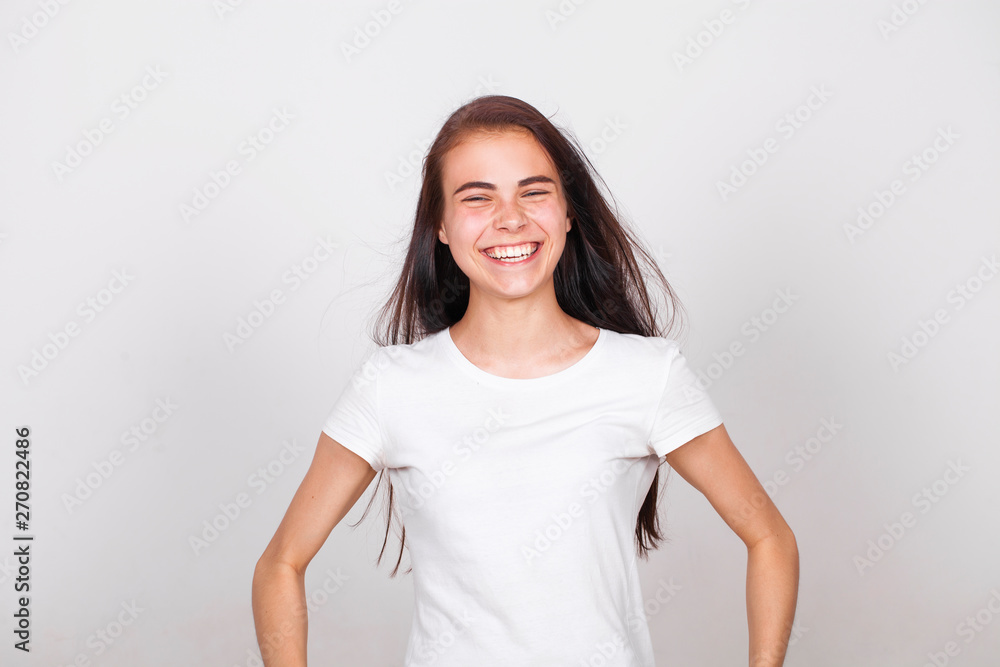 Close up portrait of pretty young brunette girl Close up portrait of pretty young brunette girl