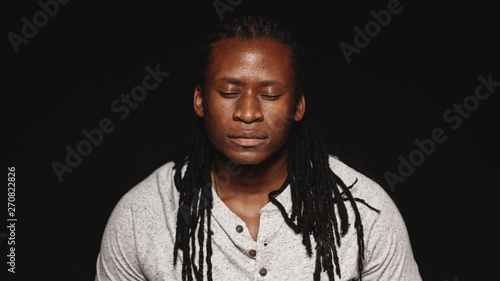 African man with dreadlocks photo