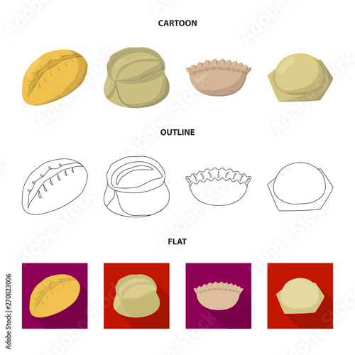 Isolated object of products  and cooking icon. Collection of products  and appetizer stock symbol for web.