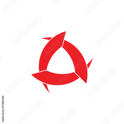curves circle linked rotation motion logo vector