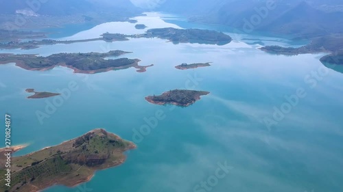 Aerial view of Rama lake or Ramsko jezero , Bosnia and Herzegovina photo