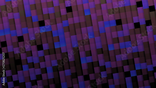 abstract pattern medium-sized pixels purple shades, 3d graphics