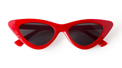 Cat eye sunglasses isolated on white