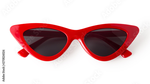 Cat eye sunglasses isolated on white photo