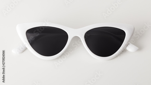 White cat eye sunglasses photo