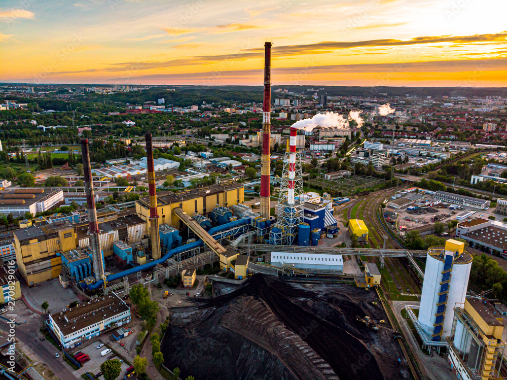 Obraz premium co2 emissions in Gdansk 