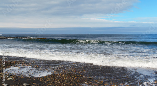 Rocky beach north of the Arctic Sea