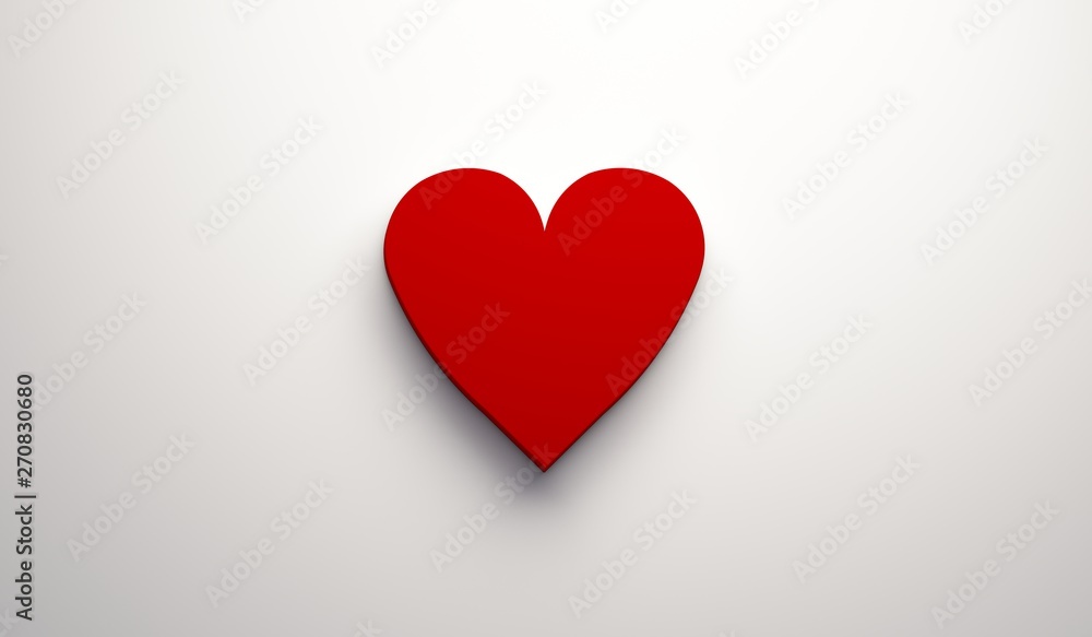 Red Heart. 3D Render Illustration Red Heart. 3D Render Illustration