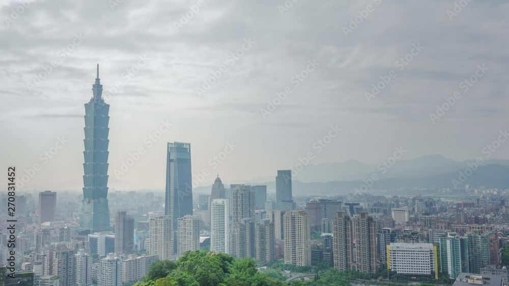 4K Beautiful Time lapse of beautiful landscape and cityscape of taipei building and architecture in the city skyline at sunset time in Taiwan 4K Beautiful Time lapse of beautiful landscape and cityscape of taipei building and architecture in the city skyline at sunset time in Taiwan