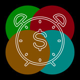 time dollar icon, time for money concept