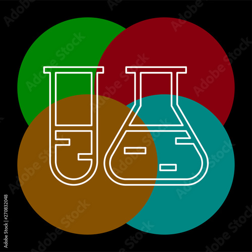 laboratory tubes icon - chemistry and science