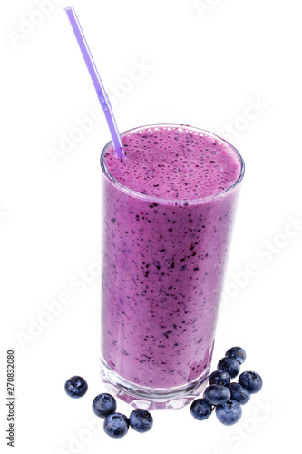 Blueberry smoothie milk shake