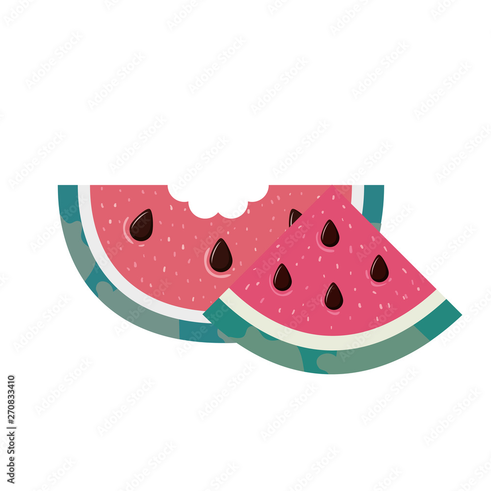portion of watermelon and white background portion of watermelon and white background