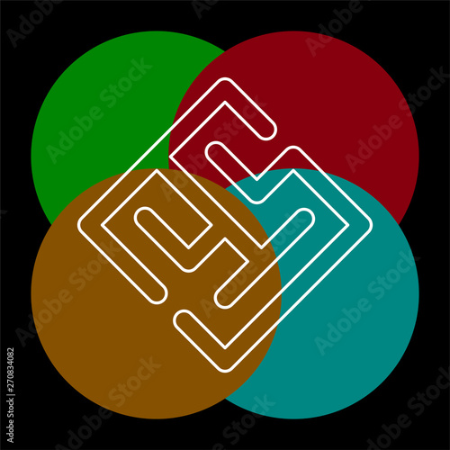 vector maze abstract - puzzle labyrint symbol