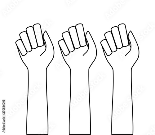 hands human fist isolated icon