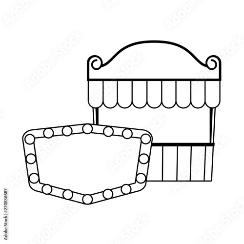 circus tent with label of lights