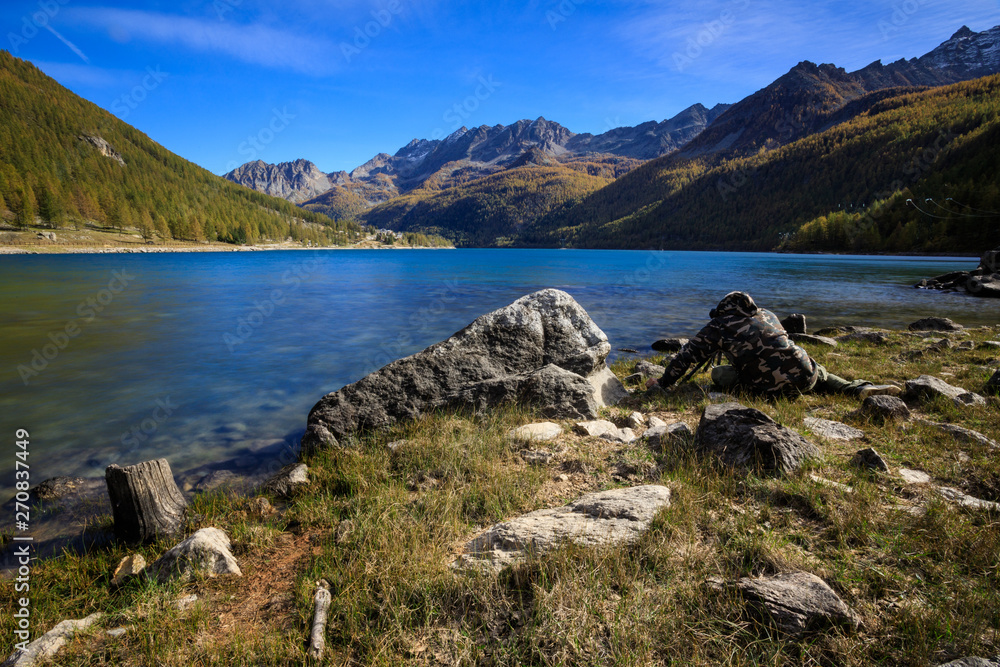 Lago di Ceresole, Ceresole Reale (Piemonte), nel parco nazionale del Gran Paradiso