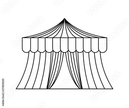 circus tent carnival isolated icon