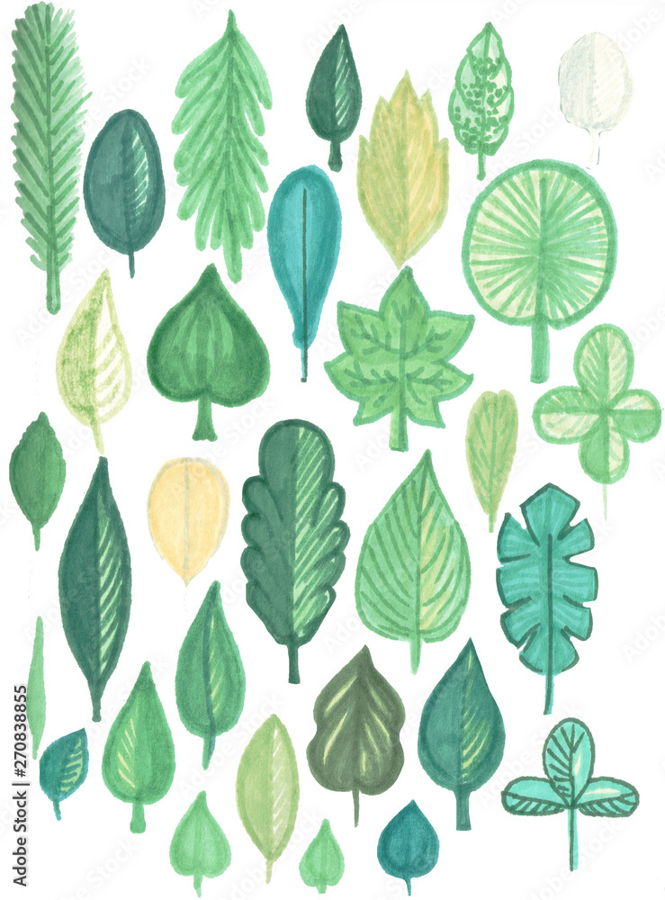Obraz seamless pattern with green leaves