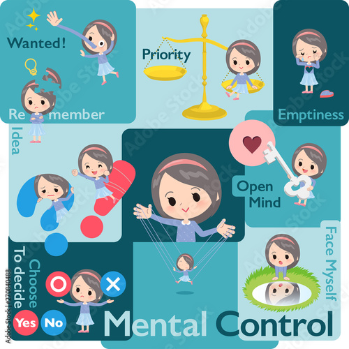 Blue clothing girl_Mental