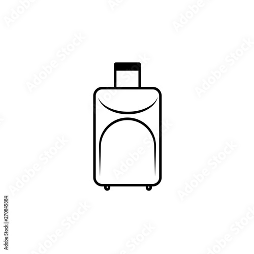 Suitcase vector icon. Bag illustration.