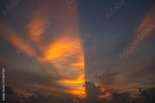 Good evening background sky,Bright in Phuket Thailand.