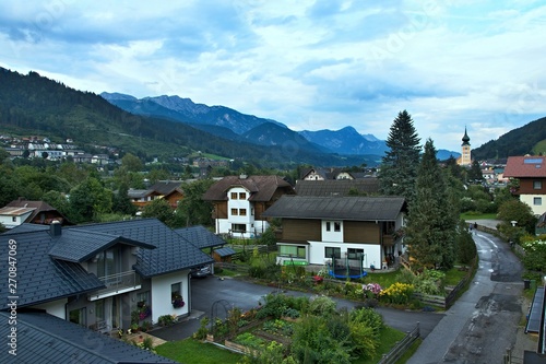 Austrian Alps-view on the town Schladming