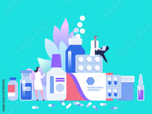 Online pharmacy or drugstore healthcare concept. Internet drugstore