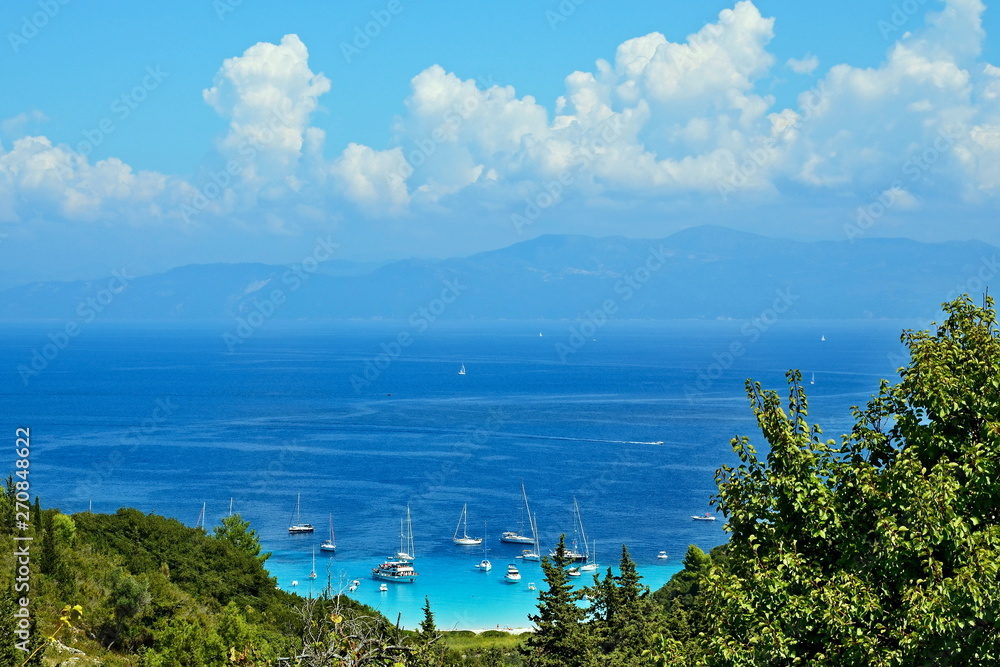 Greece,island Antipaxos-view of the Vrika beach