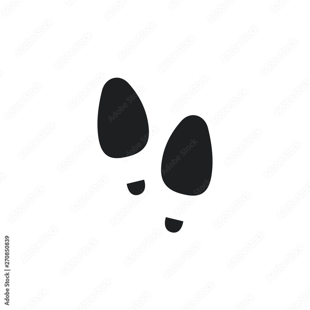 Shoes Footsteps icon vector on white background Shoes Footsteps icon vector on white background